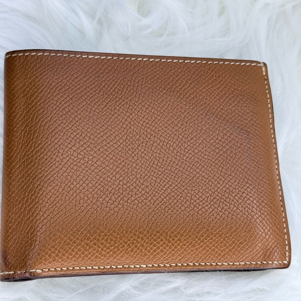 Hermes Tan Leather Card Holder